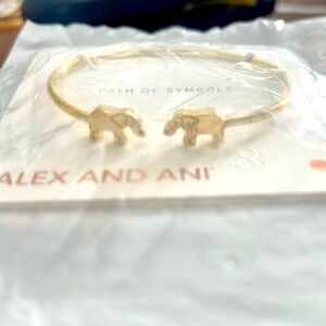 Alex and Ani 14kt gold plated Elephant Cuff new in package